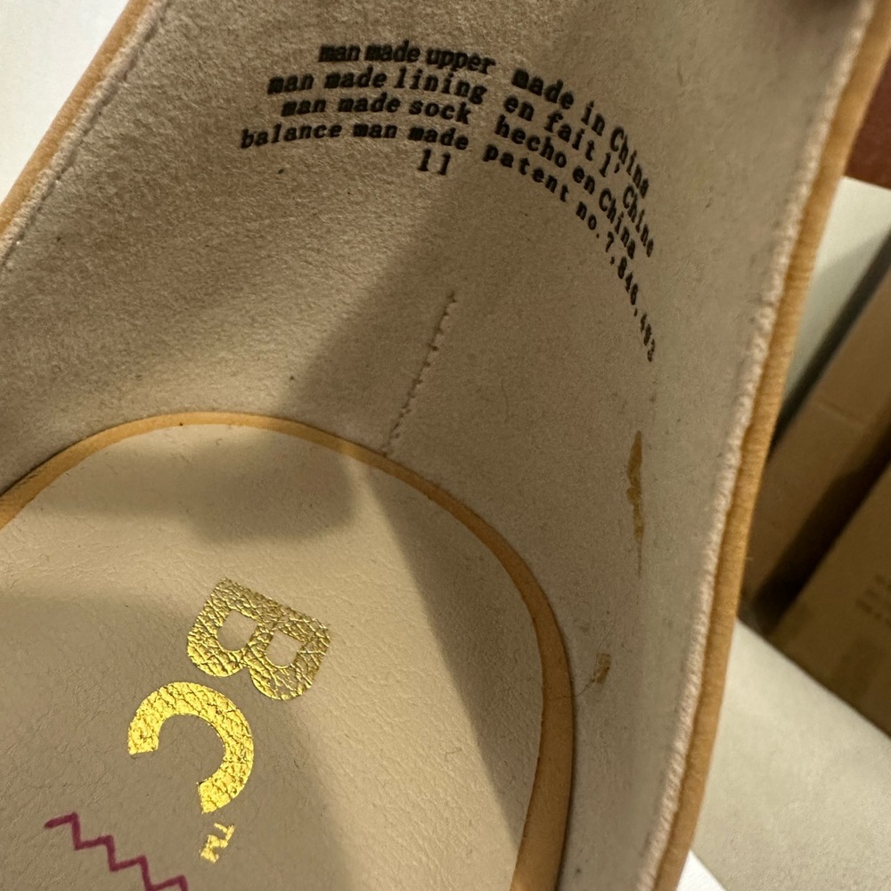 BC Tan Woven Strap Wedge Sandals - Picture 7 of 9